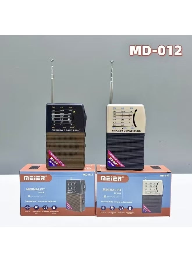 ماير راديو ماير ميني متعدد الموجات كلاسيكي قابل لإعادة الشحن مع بطارية قابلة لإعادة الشحن MD-012 شاحن تايب سي - Image 3